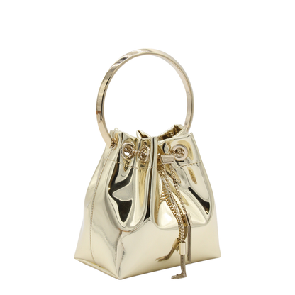 Bon Bon Mini Gold Mirror Fabric Mini Bag - Gold - Image 2