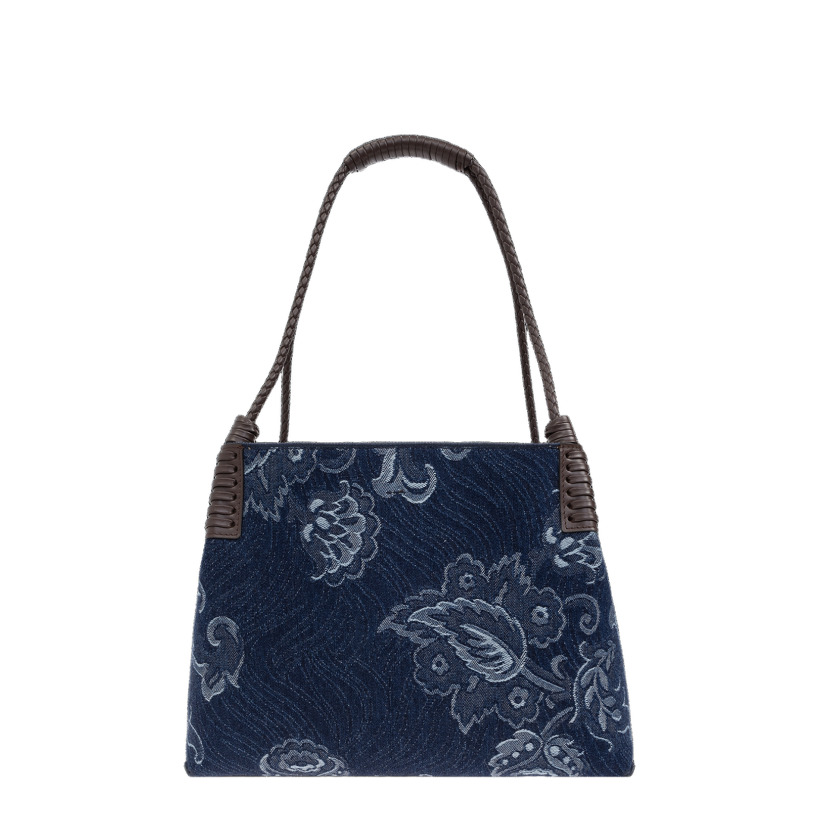 Small Libra Tote Bag in Jacquard Denim - Image 4