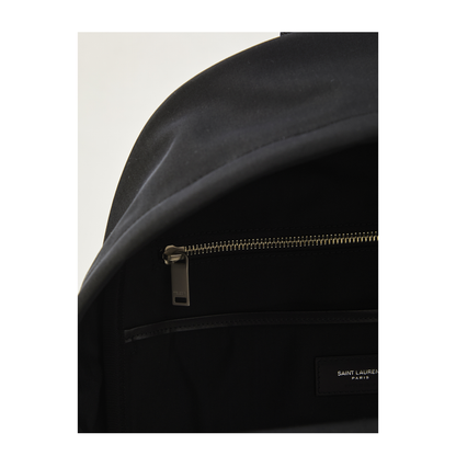 City Canvas, Nylon And Leather Backpack - Black - Image 4