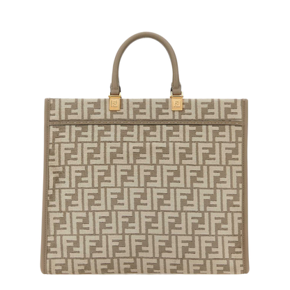 Sunshine Medium Canvas Shopper Bags - Beige - Image 2