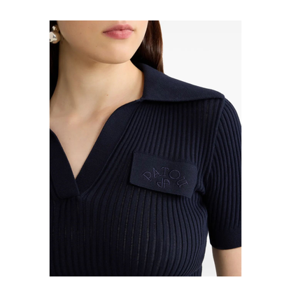 Embroidered Knitted Cotton Polo Shirt - Image 9