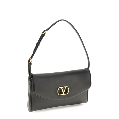 DeVain Small Calfskin Shoulder Bag - Black - Image 2