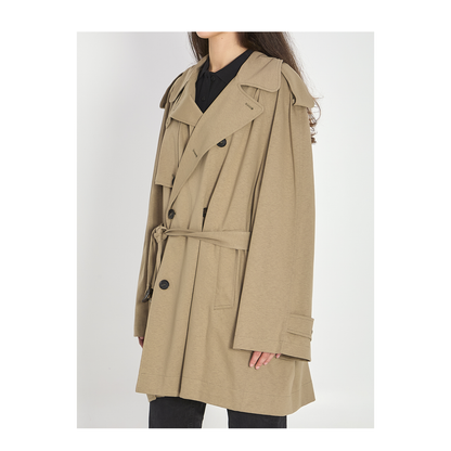 Cropped Light Trench in Explorer Beige - Image 2