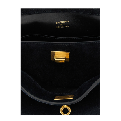 Black Suede Mini Rodeo Handbag - Image 4