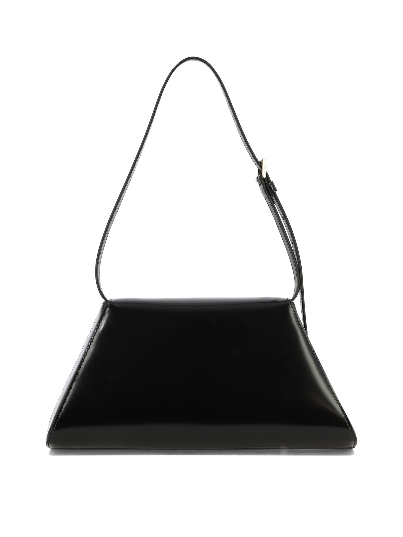 Leather Shoulder Bag, Gold Hardware - Image 3