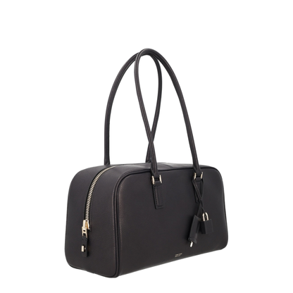 Stryke Small Soft Grain Leather Zipped Shoulder Bag - Caramel - Image 2