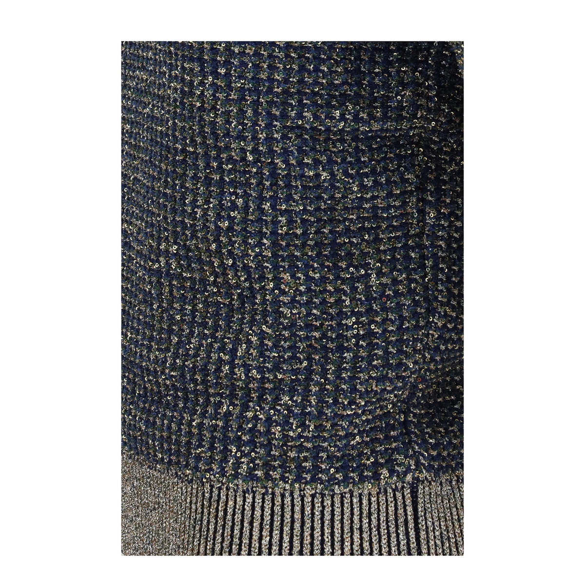 Short Sleeve Sequined Sweater With Buttons - Image 3