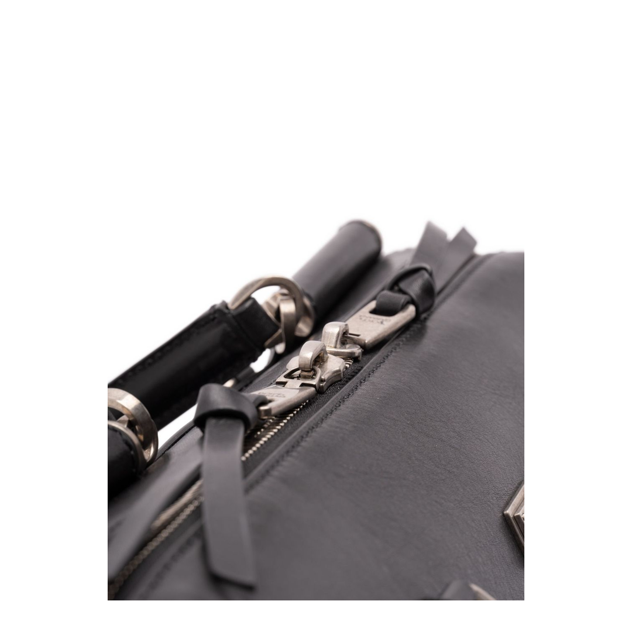Vittoria Medium Calfskin Top Handle Bag - Black - Image 5