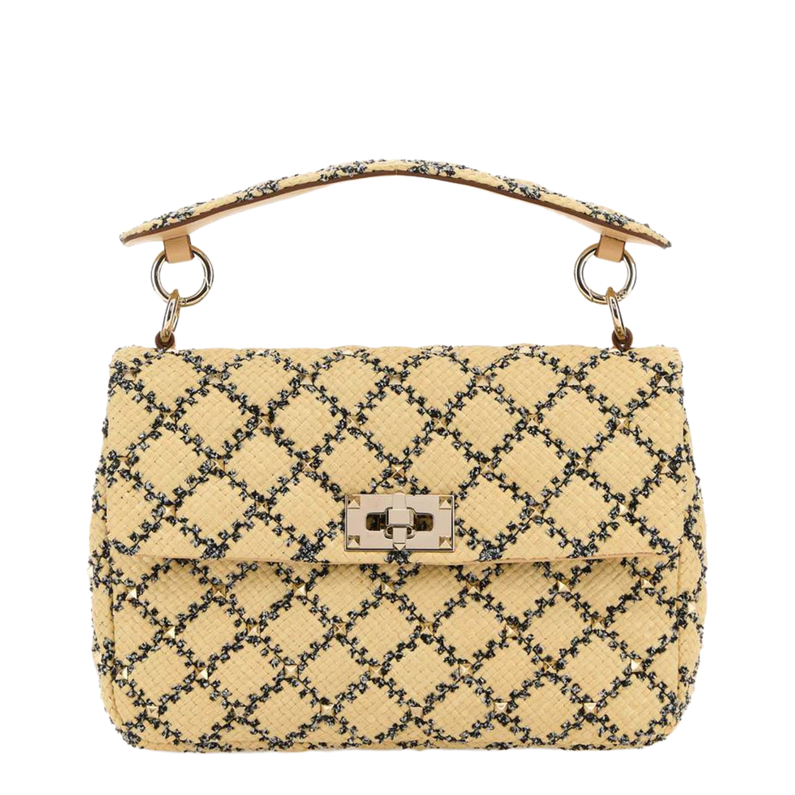 Garavani Raffia Rockstud Handbag - Image 1