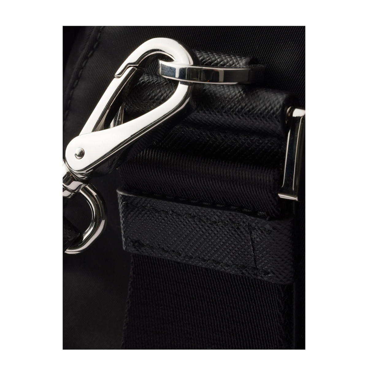Re-Nylon Recycled Nylon Shoulder Bag - Black - Image 4