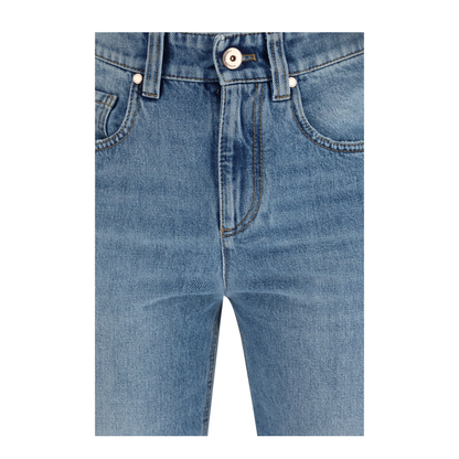 Retro Denim Pants with Monili - Image 3