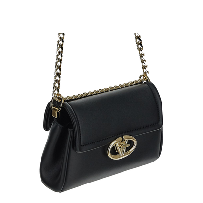 VLogo Leather Shoulder Bag Black - Image 5