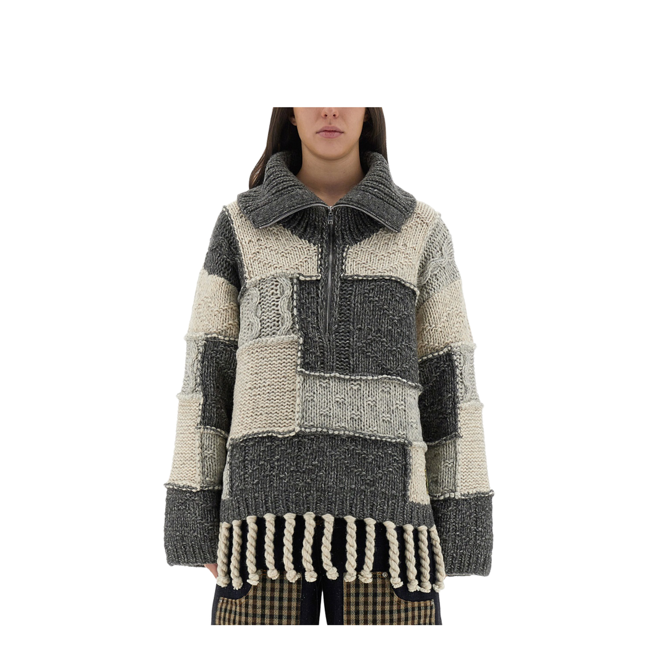 Patchwork Jersey with Bangs - Image 1