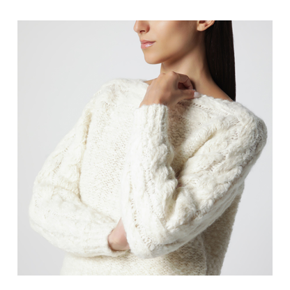 Ecru Wool-Blend Sweater - Image 2