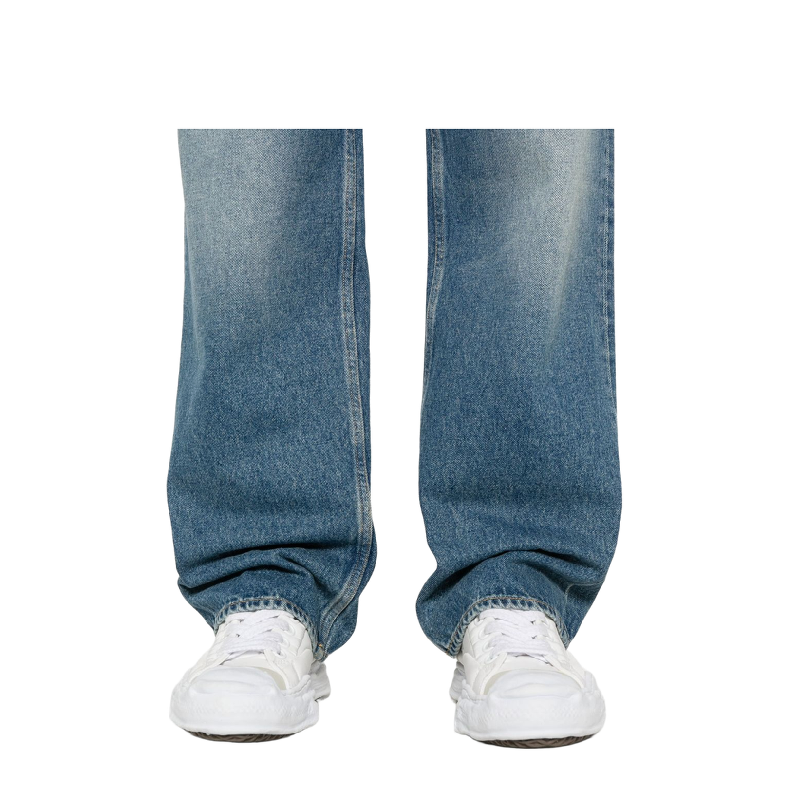 Blue Medium Wash Loose Jeans - Image 5