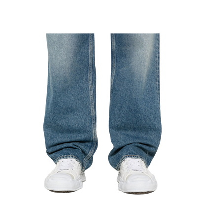 Blue Medium Wash Loose Jeans - Image 5