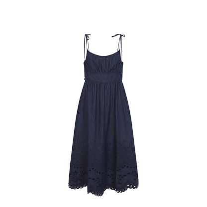Mahon Broderie Denim Midi Dress - Image 1
