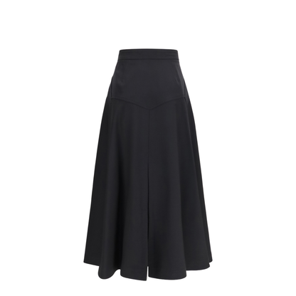 Wool Twill Midi Skirt - Image 2
