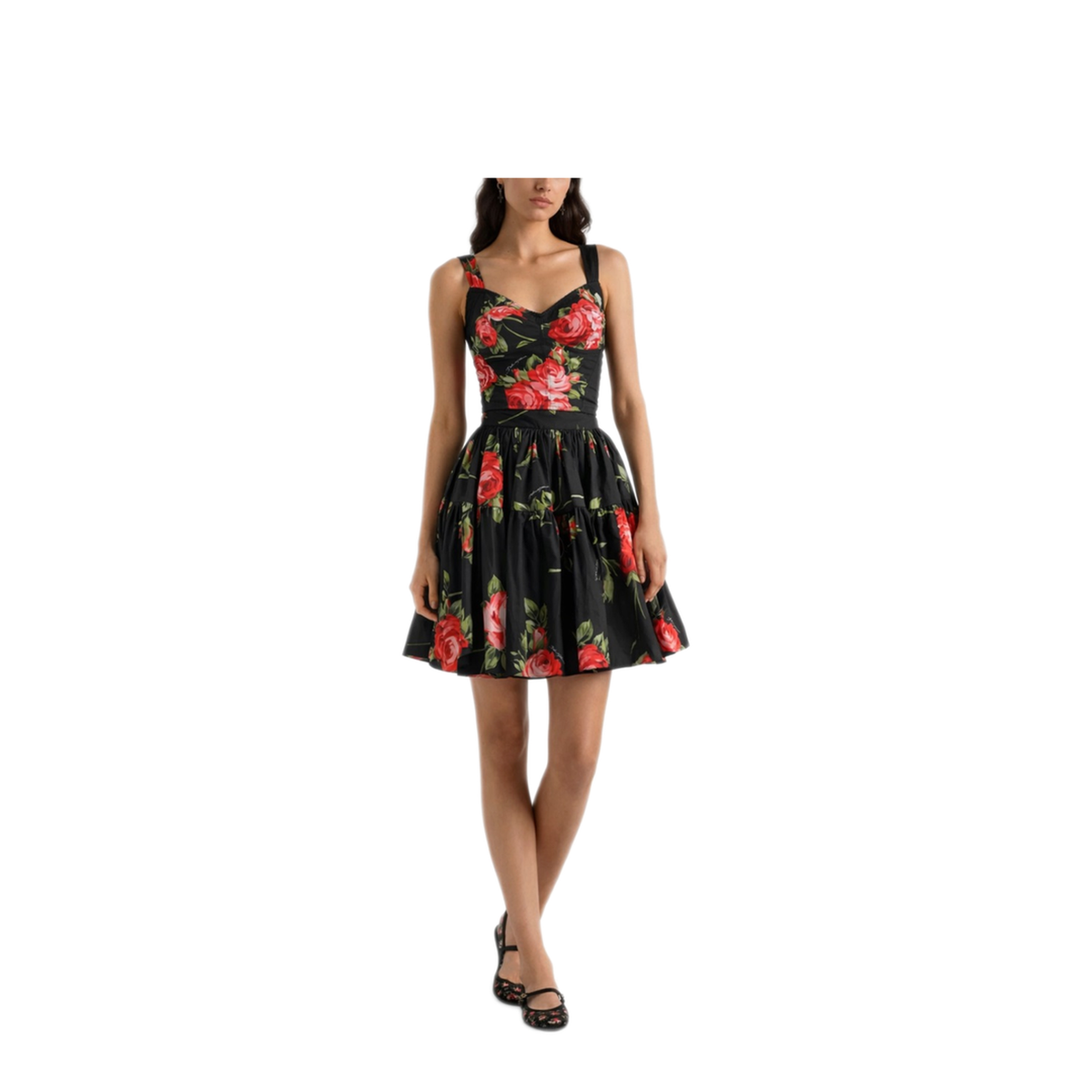 Miniskirt with Bouquet Print - Image 2