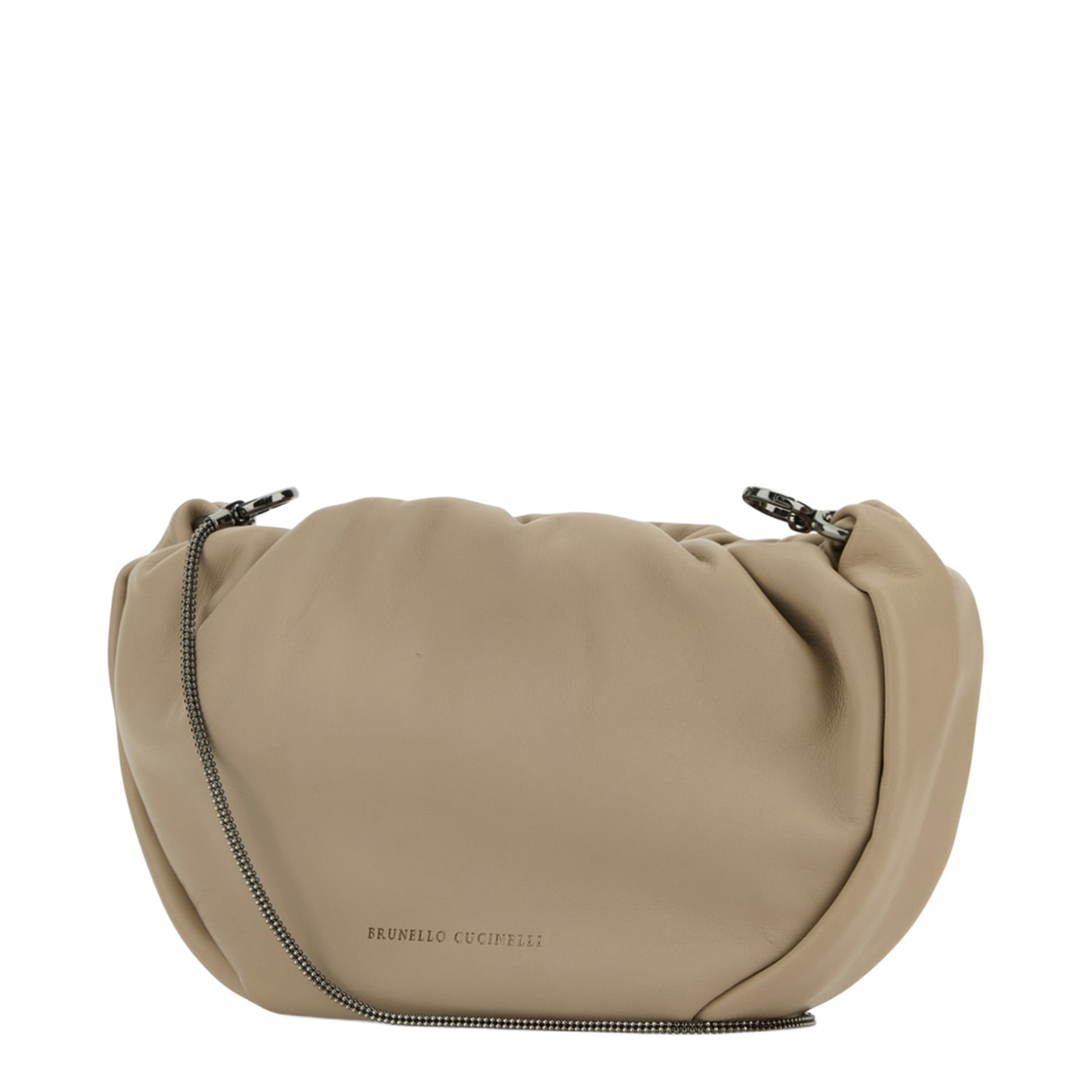 Brioche Hobo Soft Bag With Precious Chain - Image 1