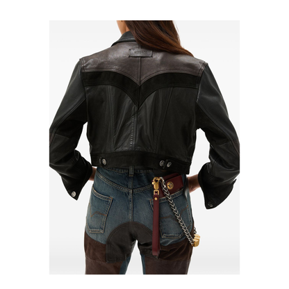 Slim-fit leather blouson - Image 3