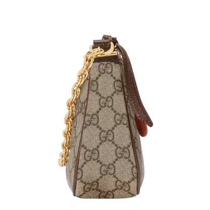 Ophidia Mini Leather Bag - Brown - Image 7