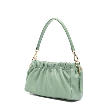 Gathered Nappa Handbag - Acquamarina - Image 5