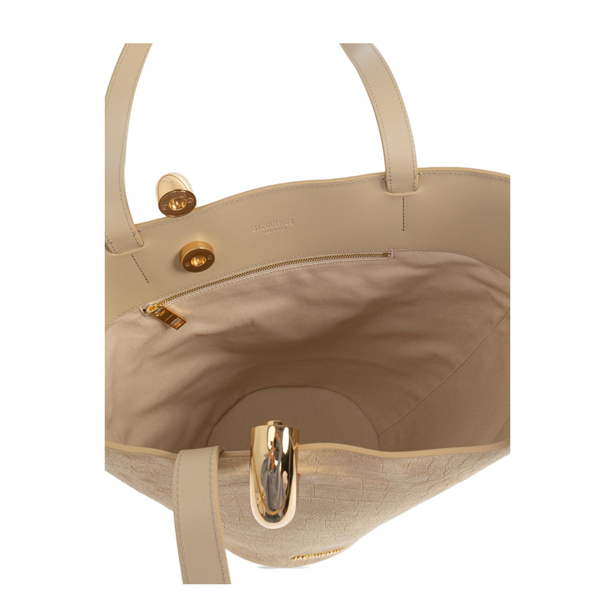 Le Bambola Moyen Calf Leather Bucket Bag - Light Beige - Image 2