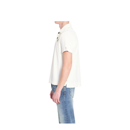 White Logo Patch Polo Shirt - Image 3