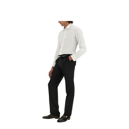 White Stretch Poplin Shirt - Image 2