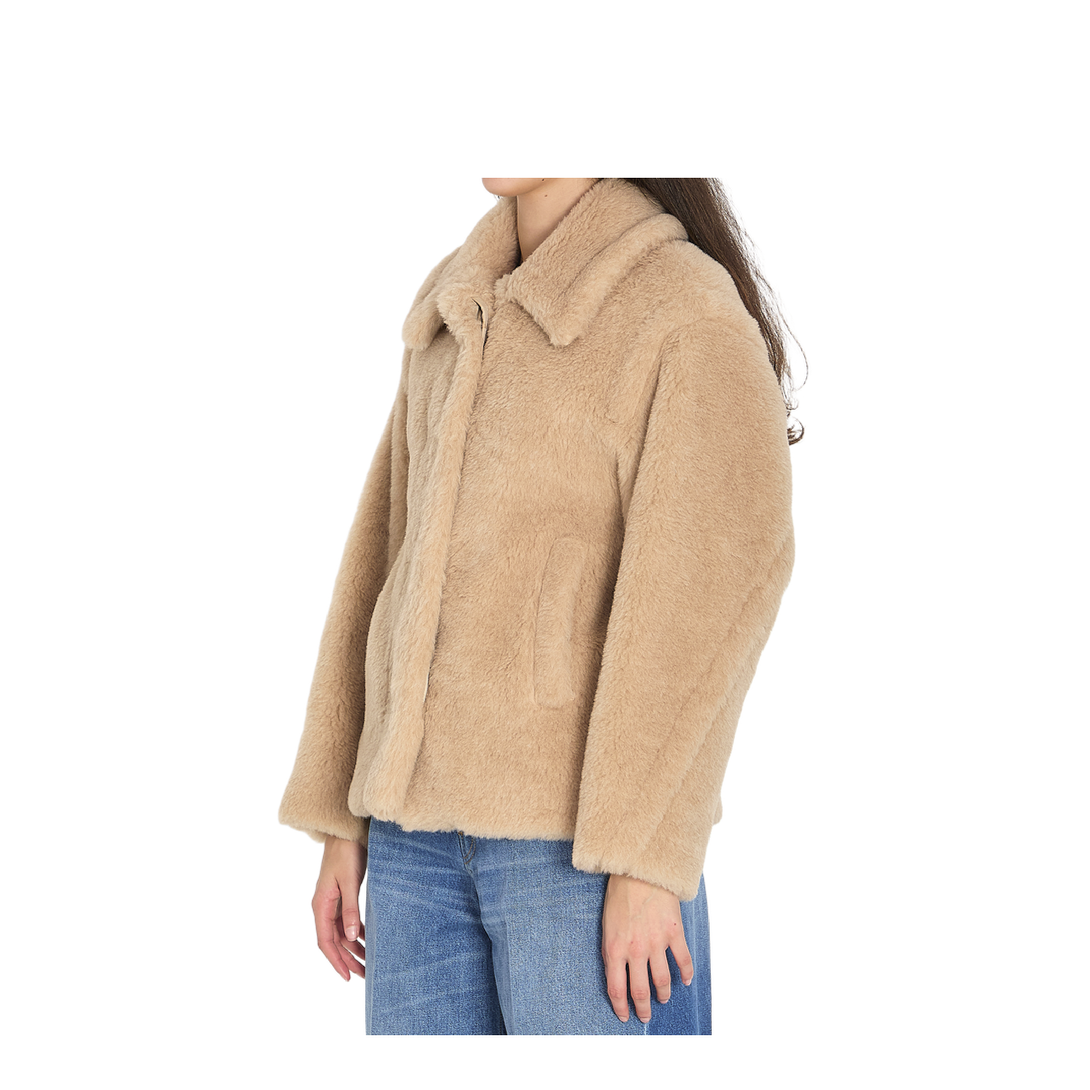 Cropped Teddy Coat - Image 2