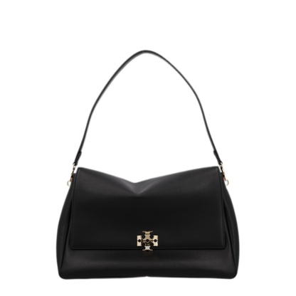 Charlie Large Leather Shoulder Bag - Black - Image 1