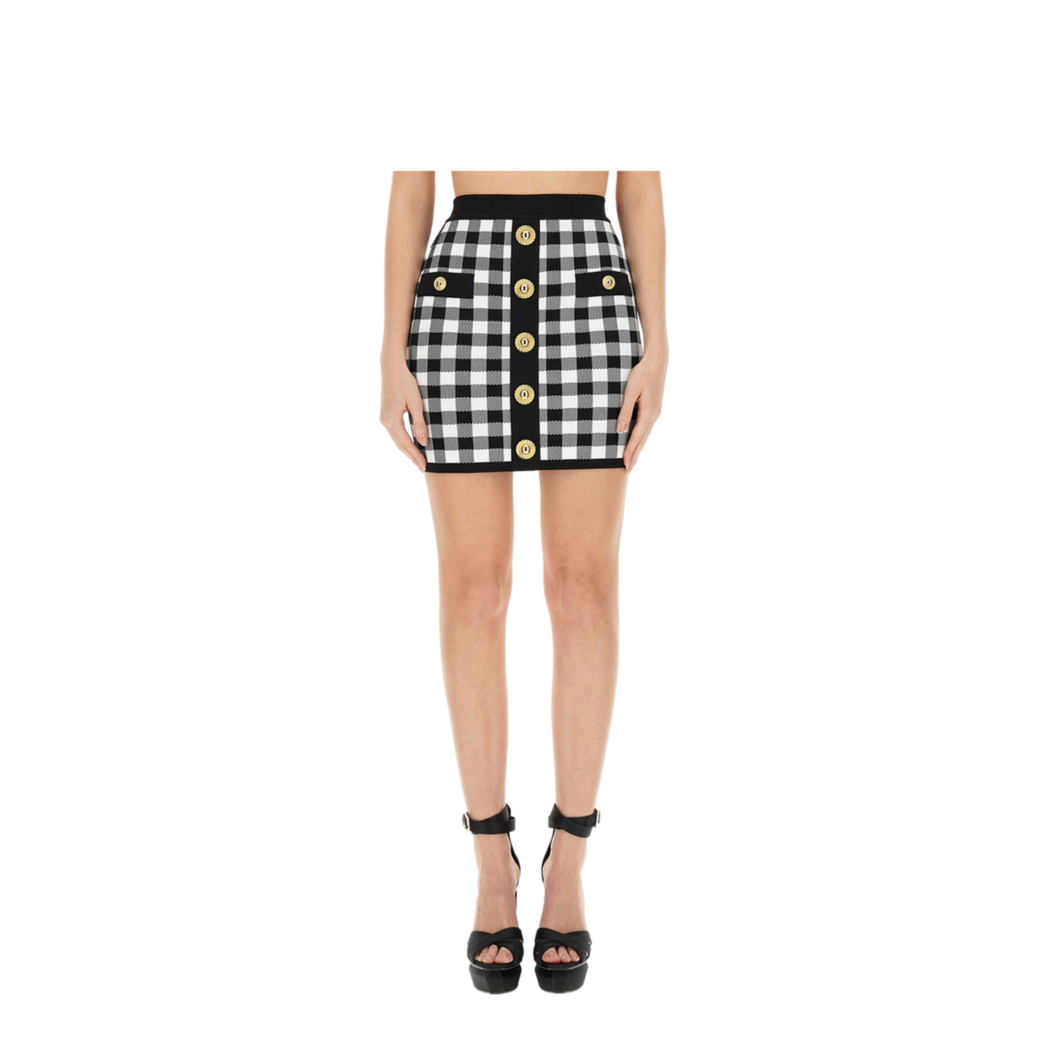 Logo Button Vichy Skirt - Image 1