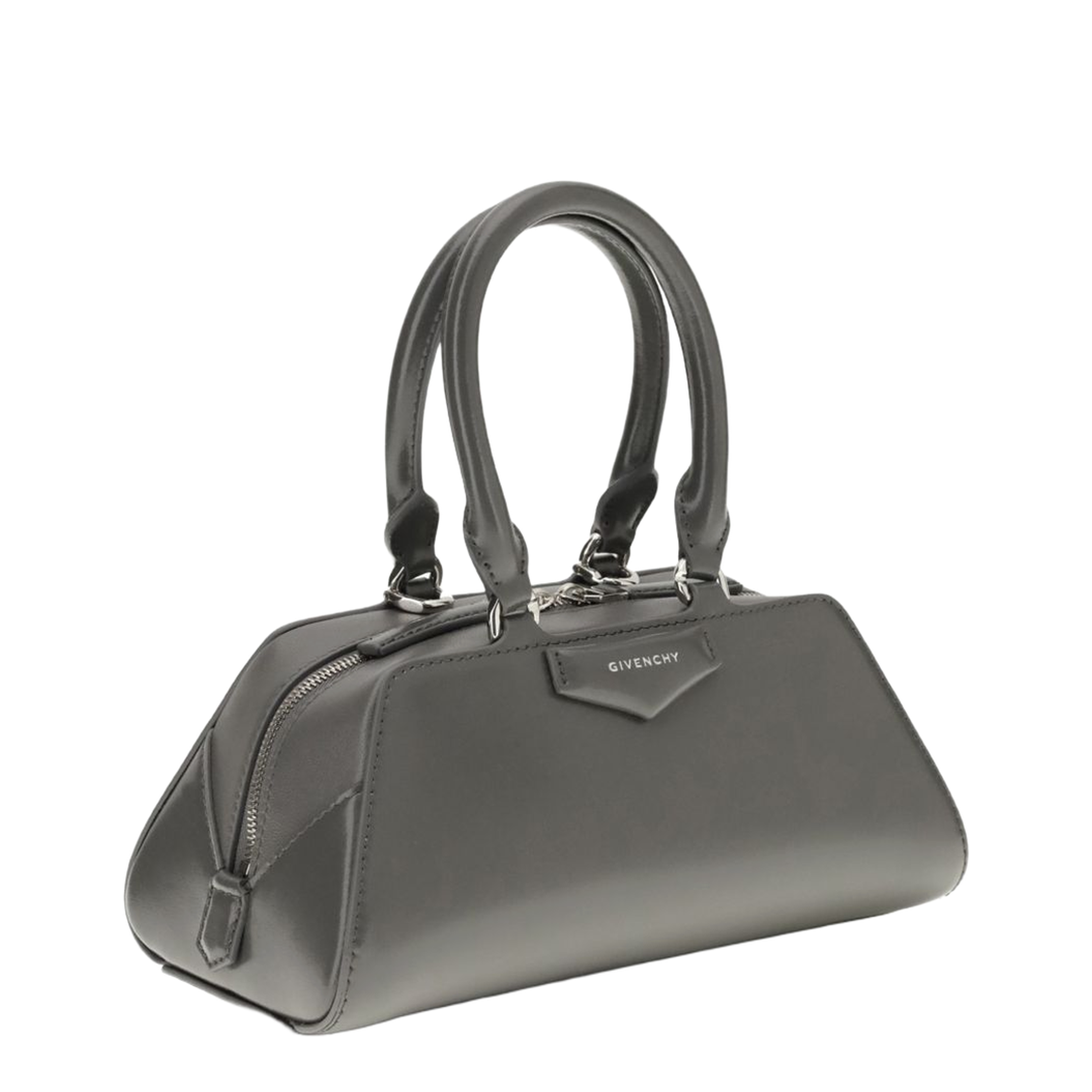 Antigona Mini Box Calfskin Top-Handle Bag - Dark Grey - Image 2