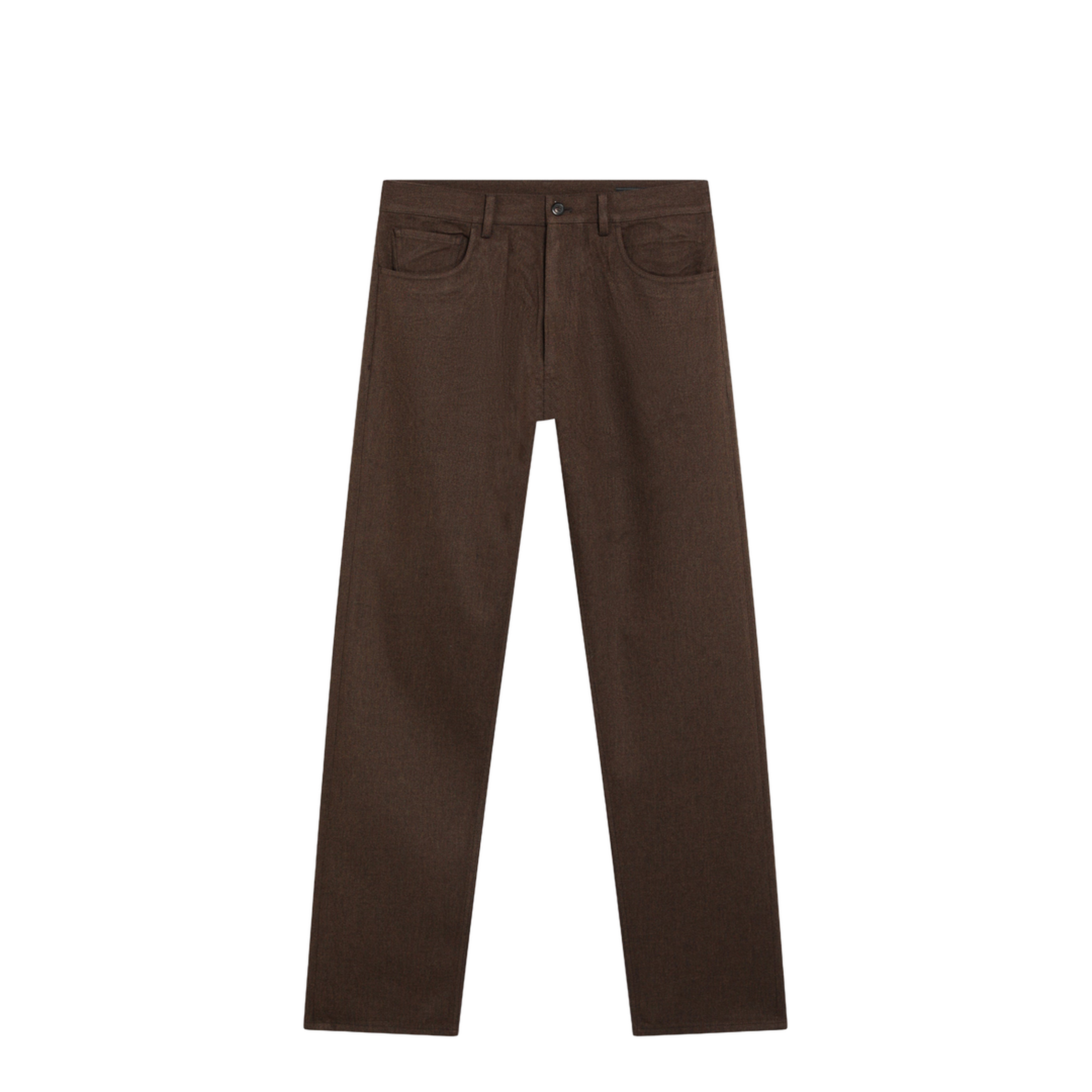 Ebony-colored wool trousers - Image 1
