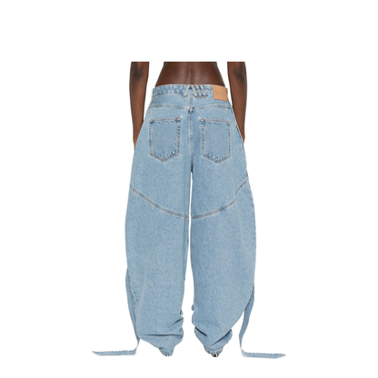 Light Blue Denim Classic Five Pockets Pants - Image 3