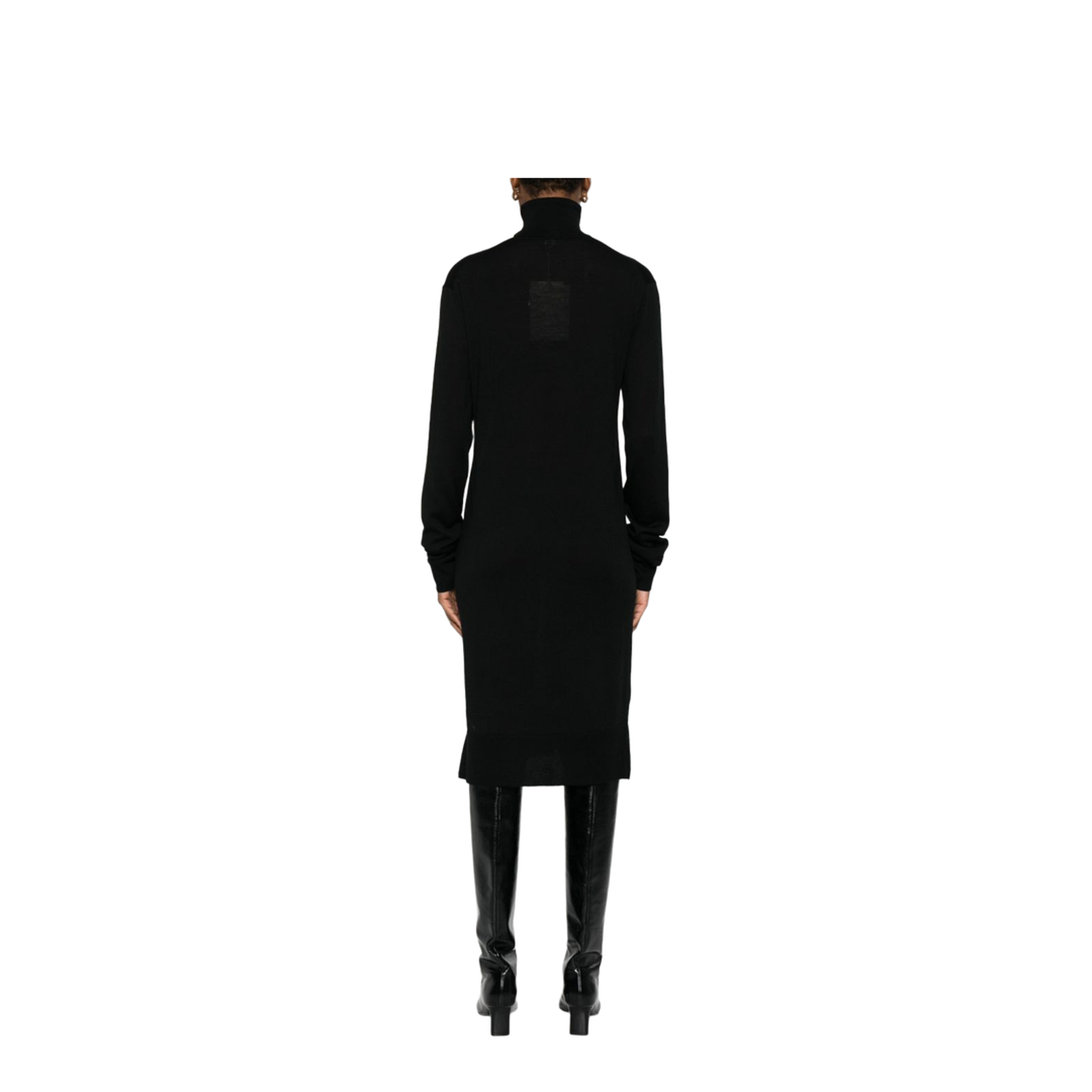 Wool Turtleneck Midi Dress - Image 5