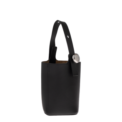 Small Pebble Soft Bucket Bag Black - Image 4