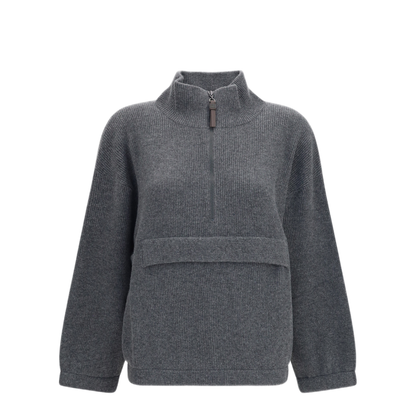 Cashmere Half-Zip Sweater - Image 1