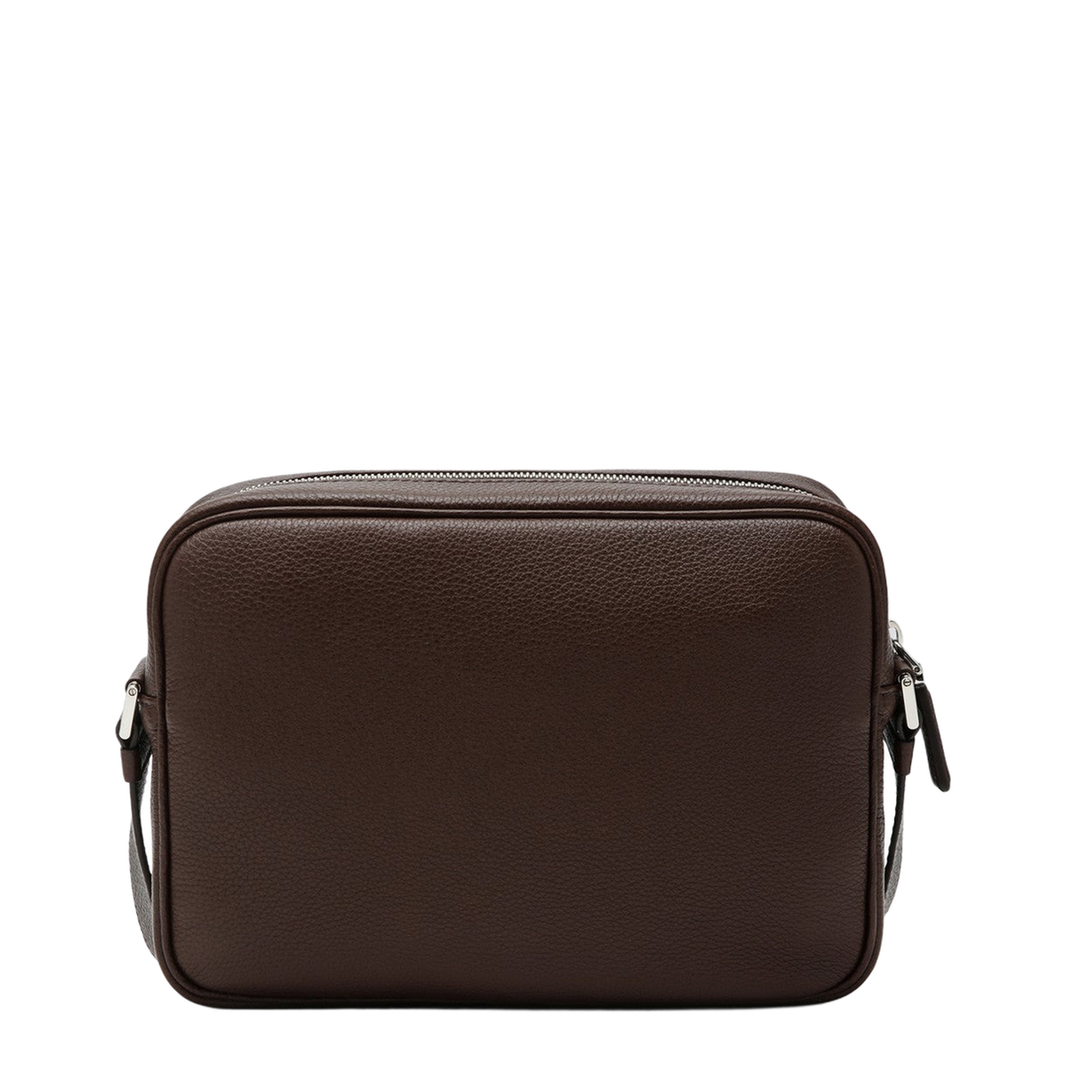 Burnt Brown Leather Crossbody Bag - Image 2
