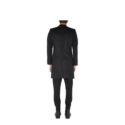 Single-Breasted Velours Coat - Image 3