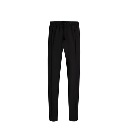 Drawstring-Waist Wool Blend Tapered Trousers - Image 1