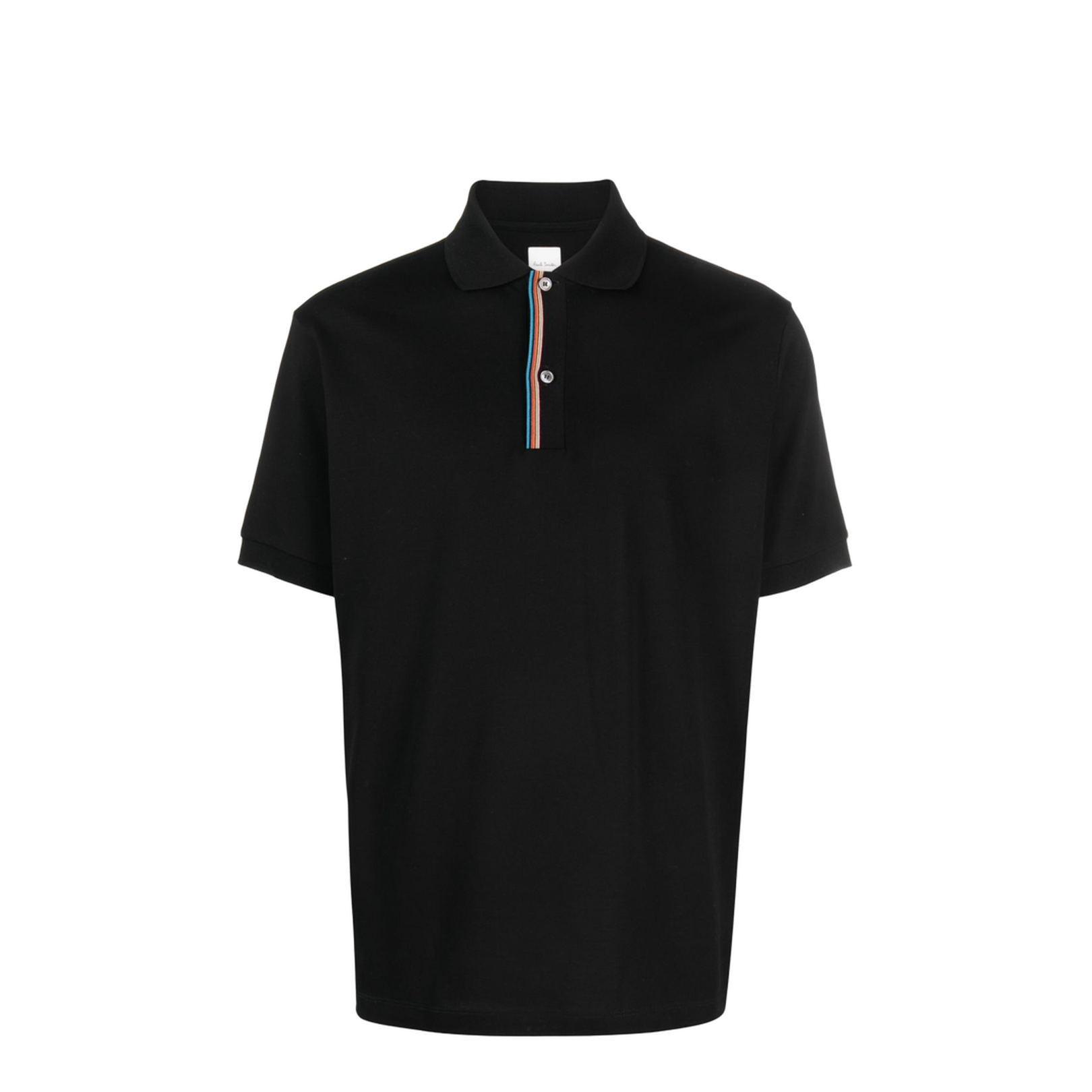 Black Cotton Polo Shirt - Image 1