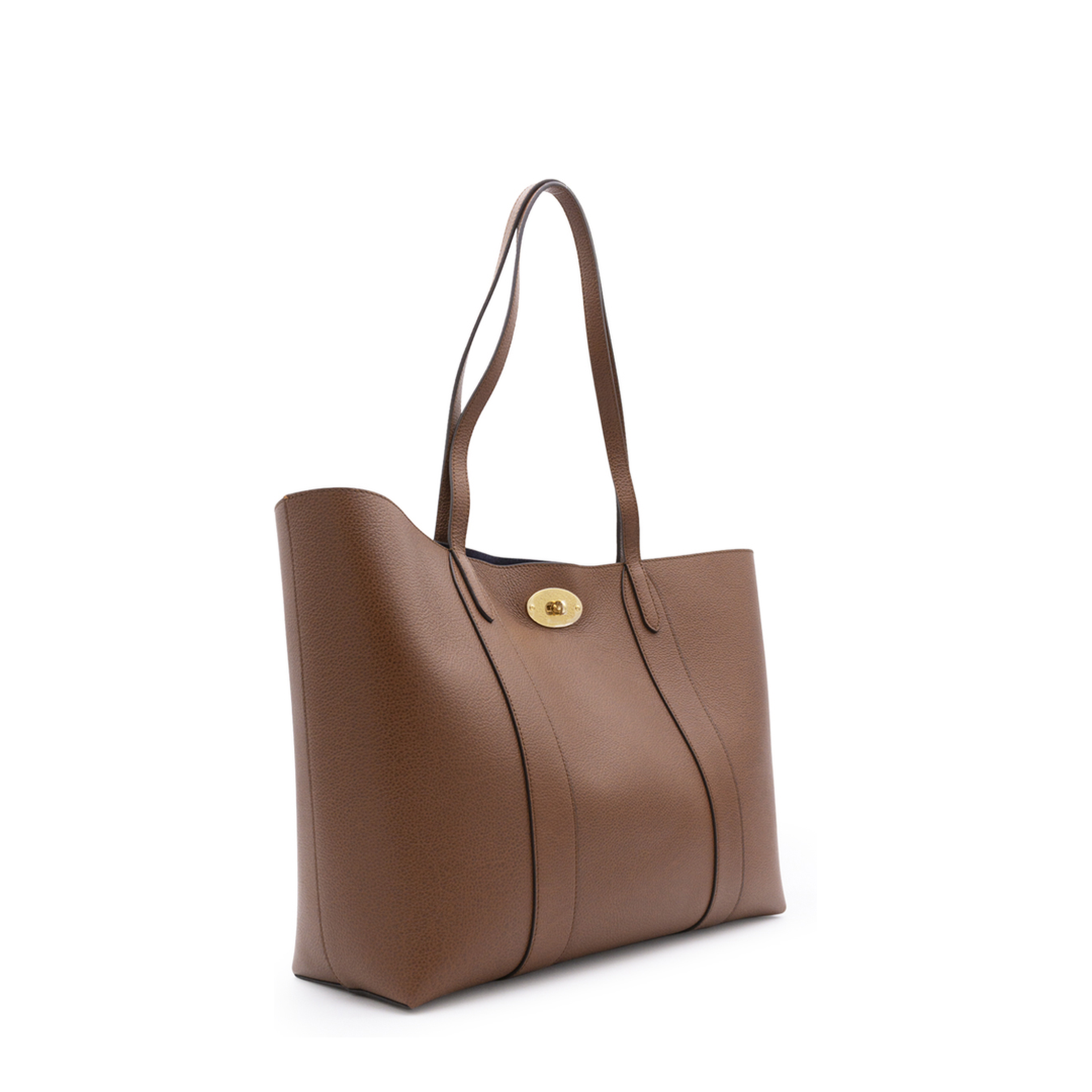 Bayswater Small Small Classic Grain Leather Tote - Oak - Image 4