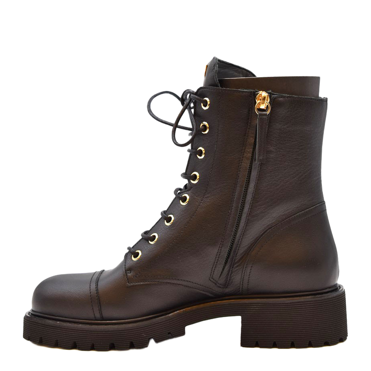Black Leather Boots With Logo - Image 3