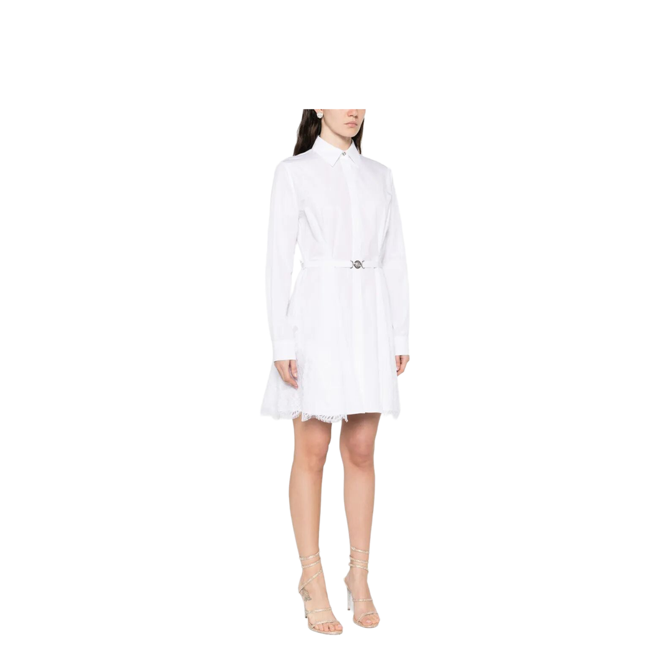 Belted Cotton Shirt Dress - Image 2
