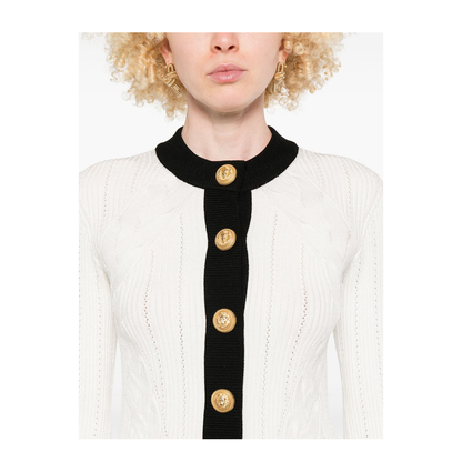 Knitted Crewneck Cardigan - Image 4