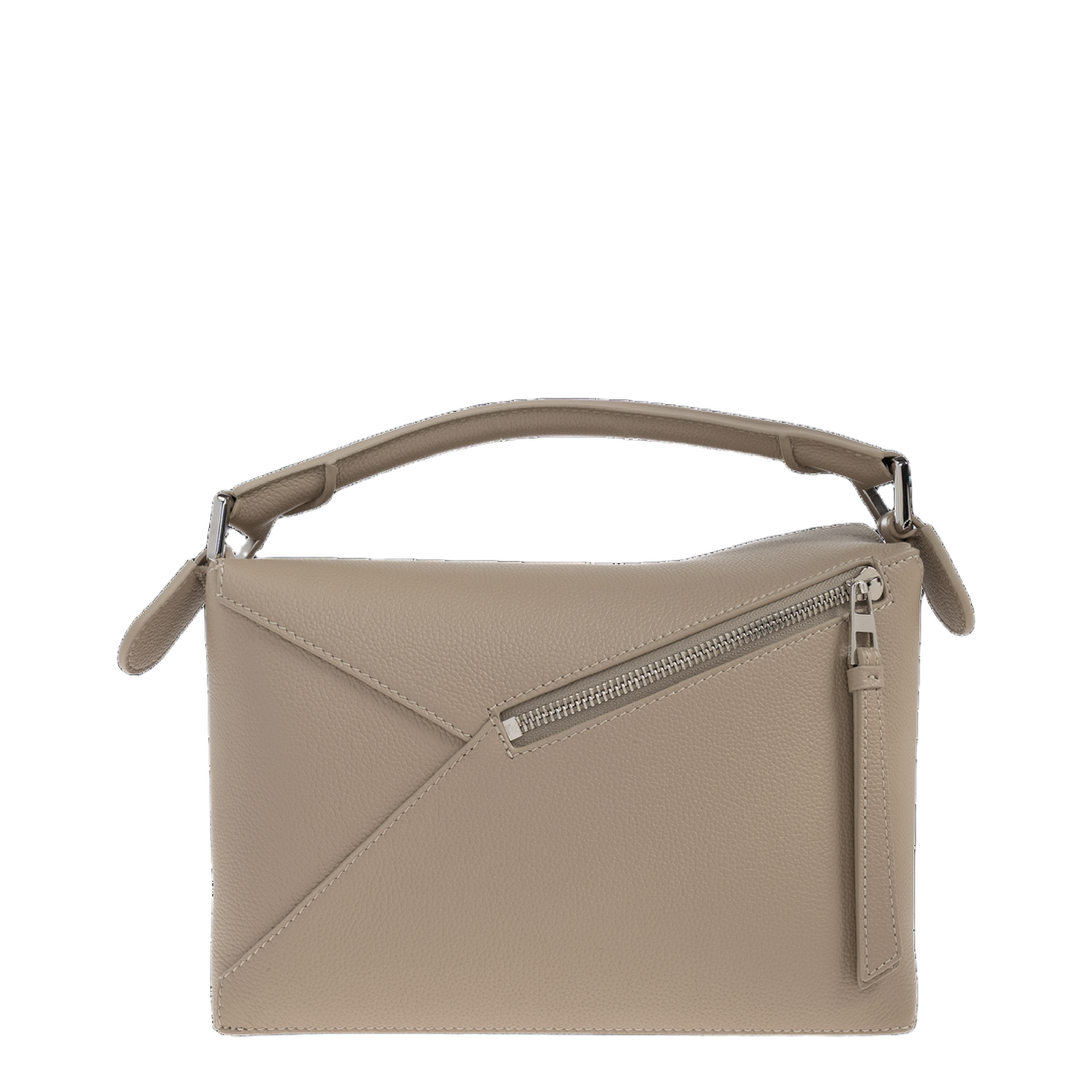 Puzzle Edge Small Calfskin Shoulder Bag - Clay - Image 3