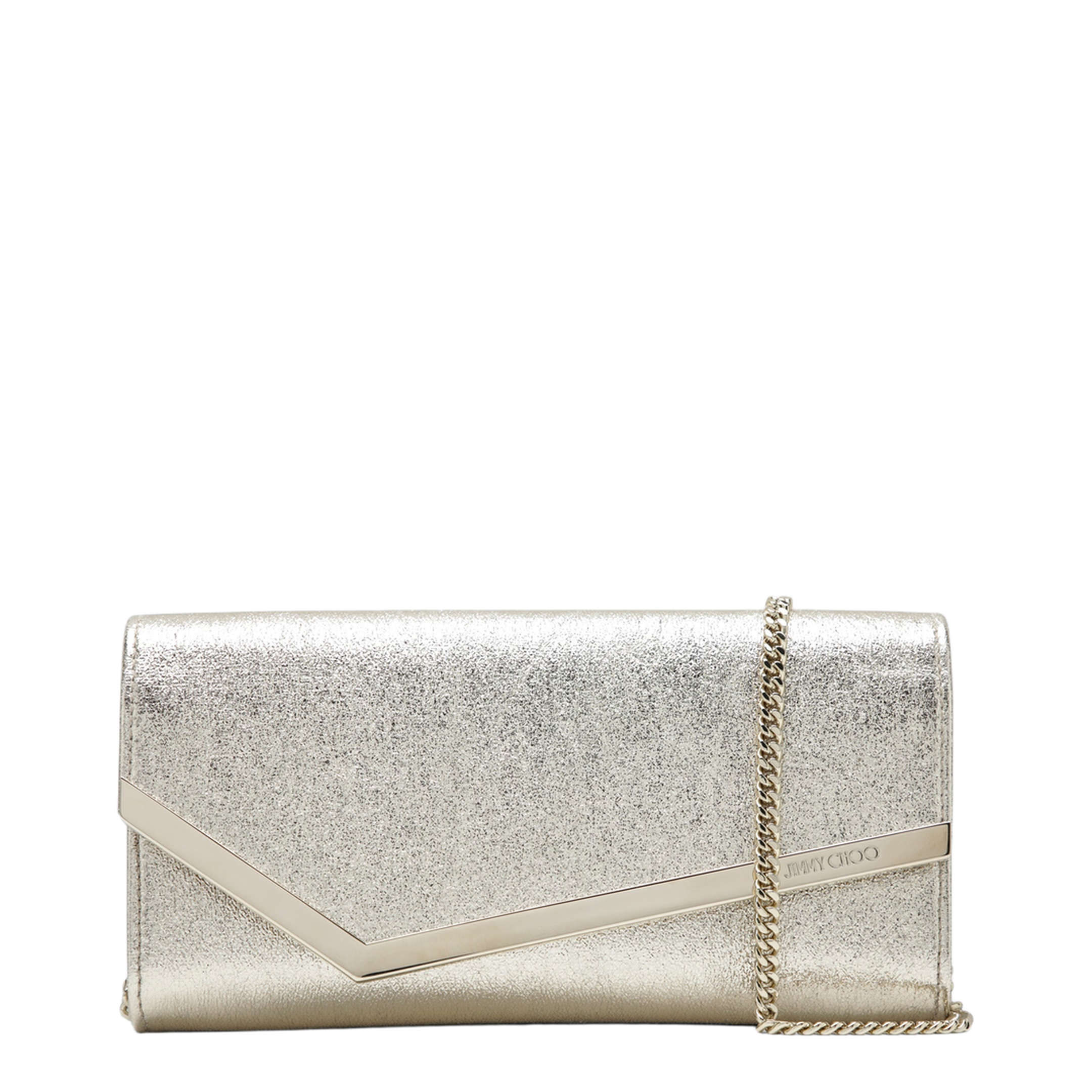 Emmie Brilliance Fabric Clutch Bag - Platinum Ice - Image 1