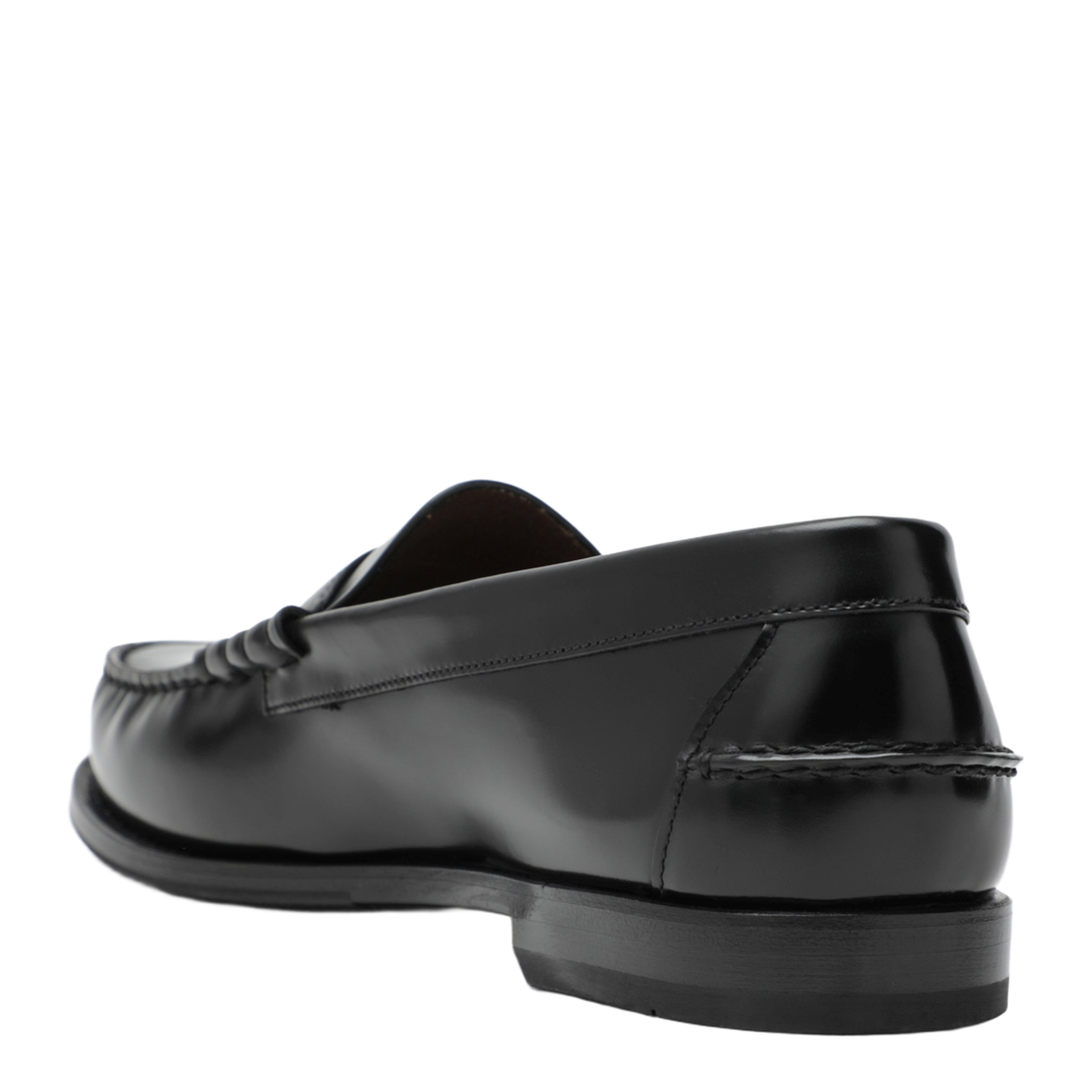 Black Brushed Leather Loafers - Image 2